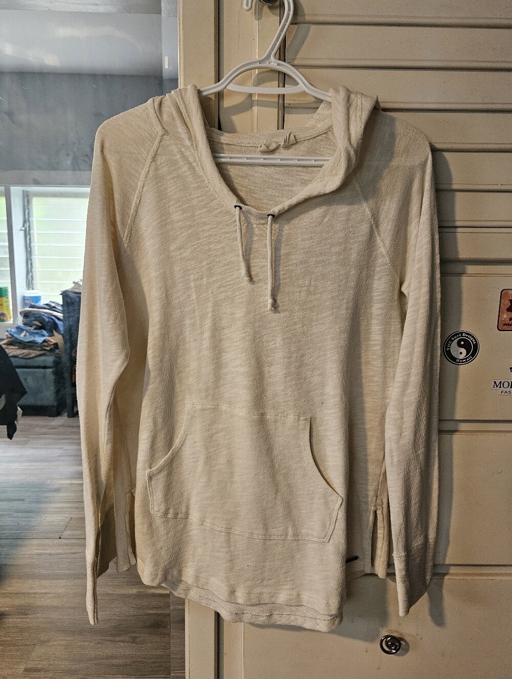 Roxy Cream Knit Hooded Sweater